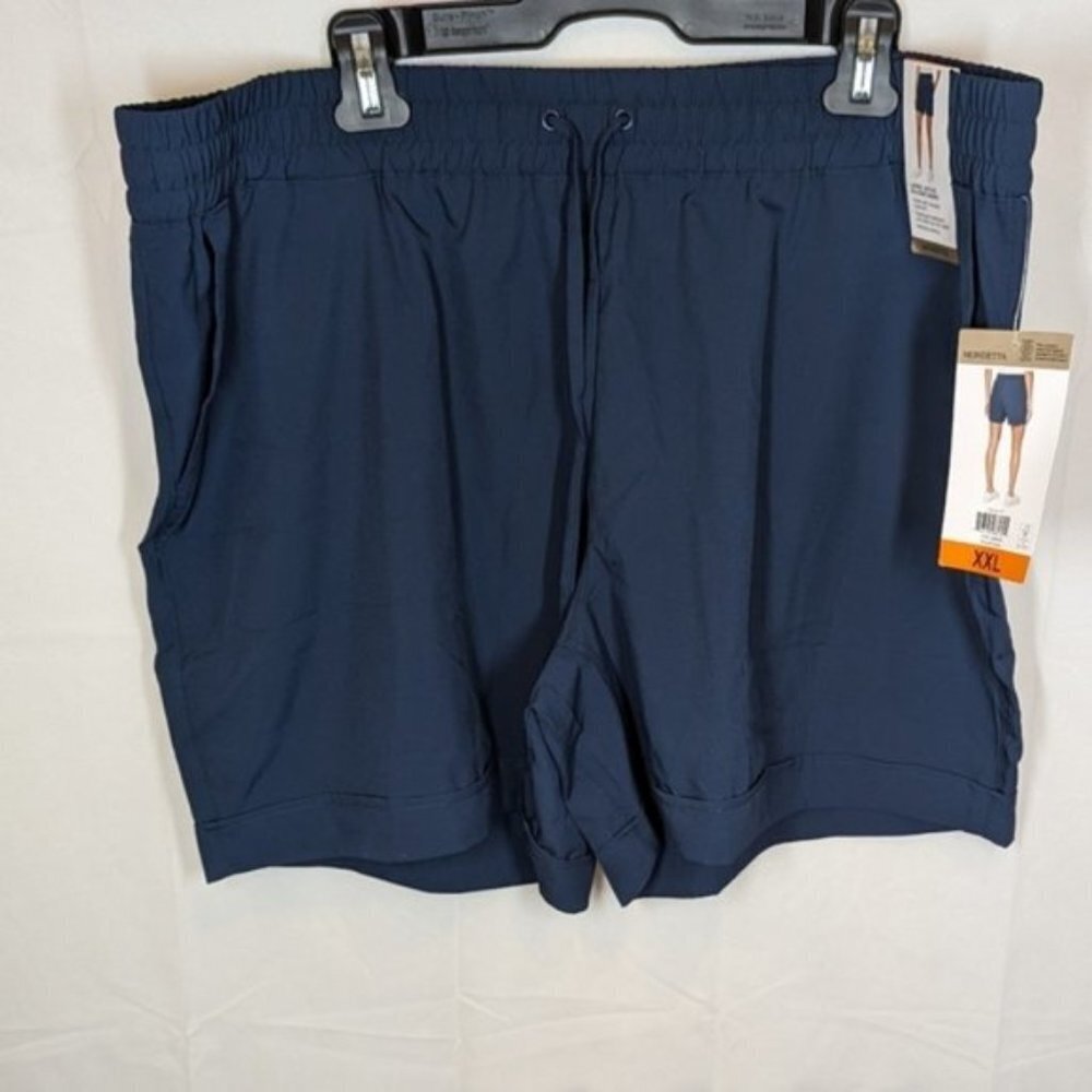 NWT Mondetta Plus Size Women's Dark Navy Active Walking Shorts, size XXL